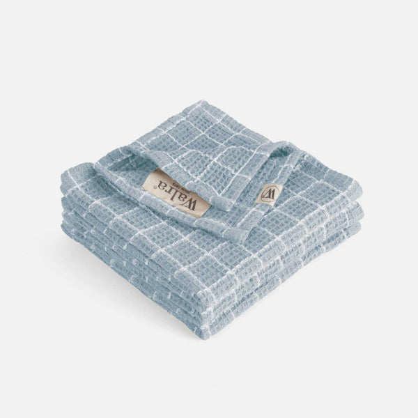 walra Vaatdoekjes Dry with Cubes Jeans Blauw 30x30 cm