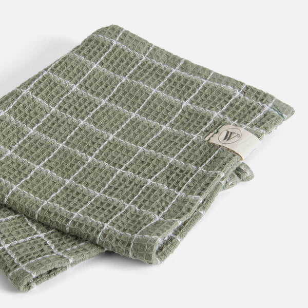 Walra Vaatdoekjes Dry With Cubes Legergroen 30x30 Cm