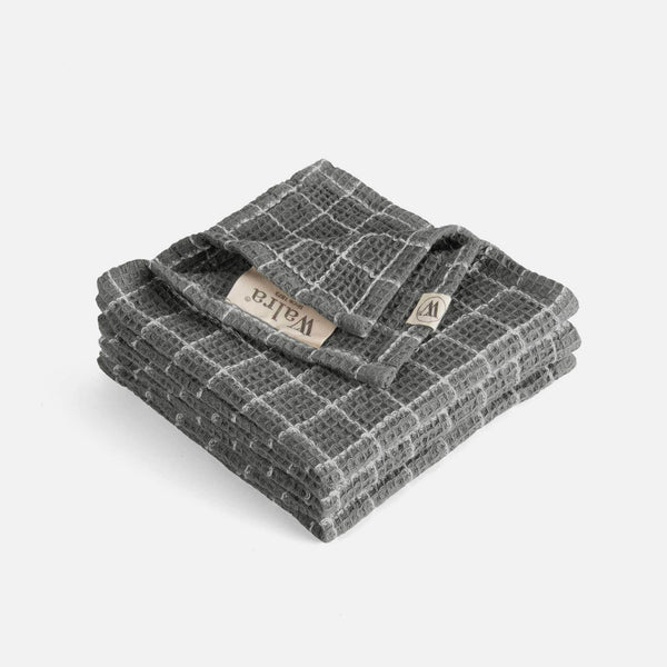 walra Vaatdoekjes Dry with Cubes Off Black 30x30 cm