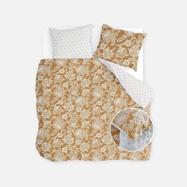 walra Dekbedovertrek Country Love Okergeel