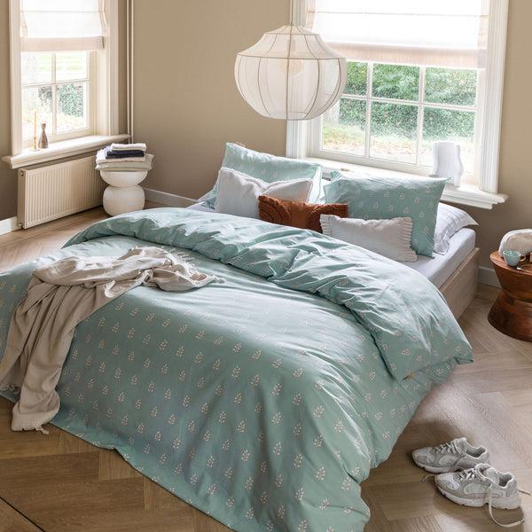 Walra Dekbedovertrek Remade Lucky Leaves Zeeblauw