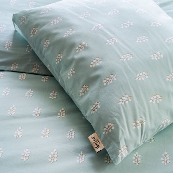 Walra Dekbedovertrek Remade Lucky Leaves Zeeblauw