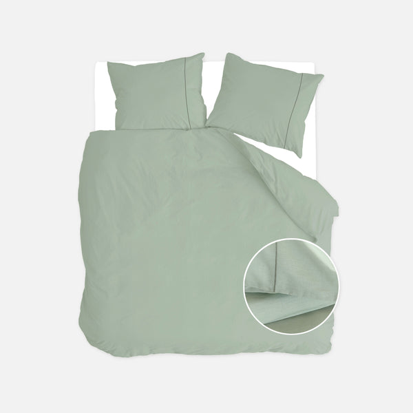 walra Dekbedovertrek Remade Uni Essence Groen