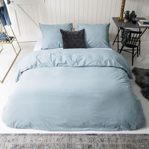 Walra Dekbedovertrek Vintage Cotton Jeans Blauw