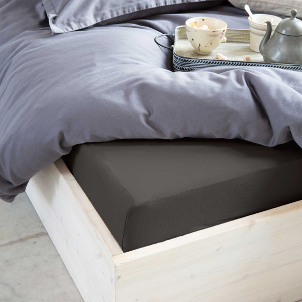 Walra Hoeslaken Crispy Cotton Antraciet