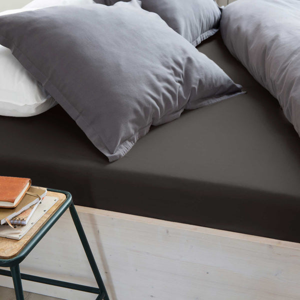 Walra Hoeslaken Crispy Cotton Antraciet