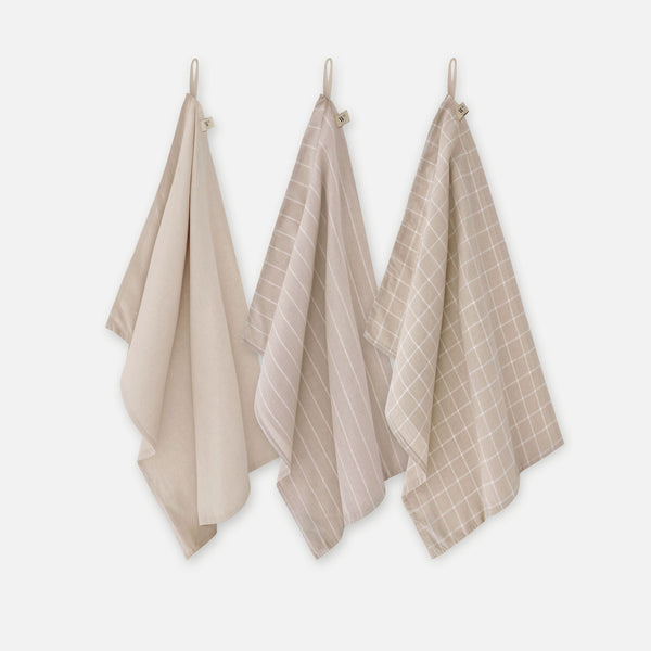 walra Keukenset Lovely Linen Naturel 3x 50x70 cm