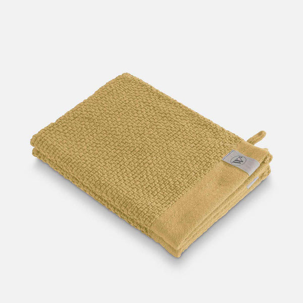 walra Washandjes Soft Cotton Popcorn Geel 16x21 cm