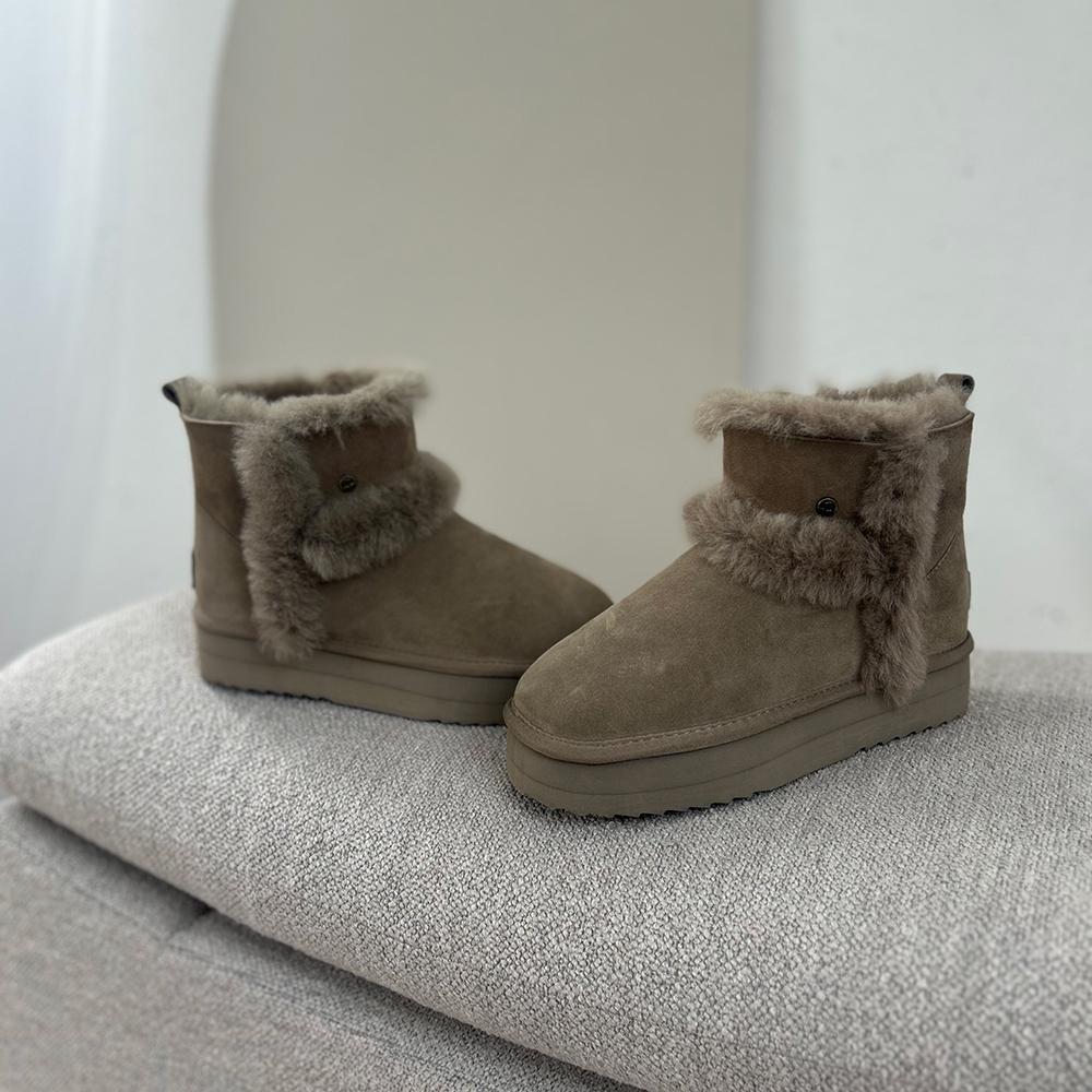 Warmbat Warmbat Durack Dames Suède Boot Plateau Wool Moss