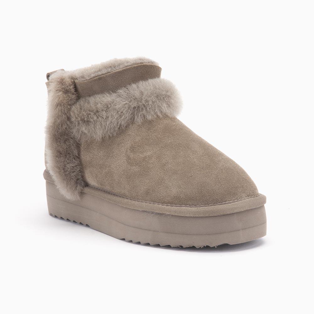 Warmbat Warmbat Durack Dames Suède Boot Plateau Wool Moss