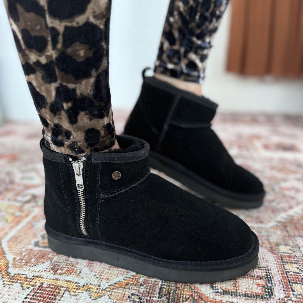 Warmbat Warmbat Durack Dames Suède Boot Zipper Black