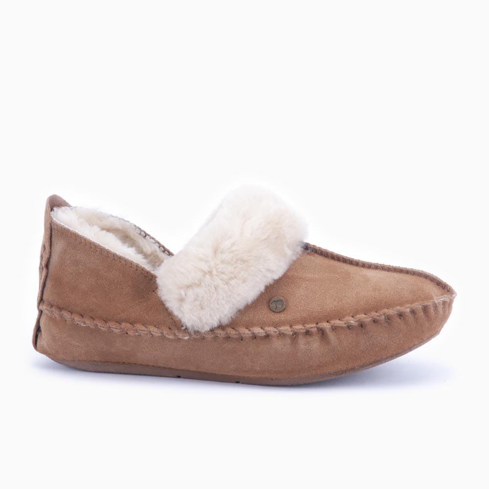 warmbat Warmbat Barrine dames suède cognac