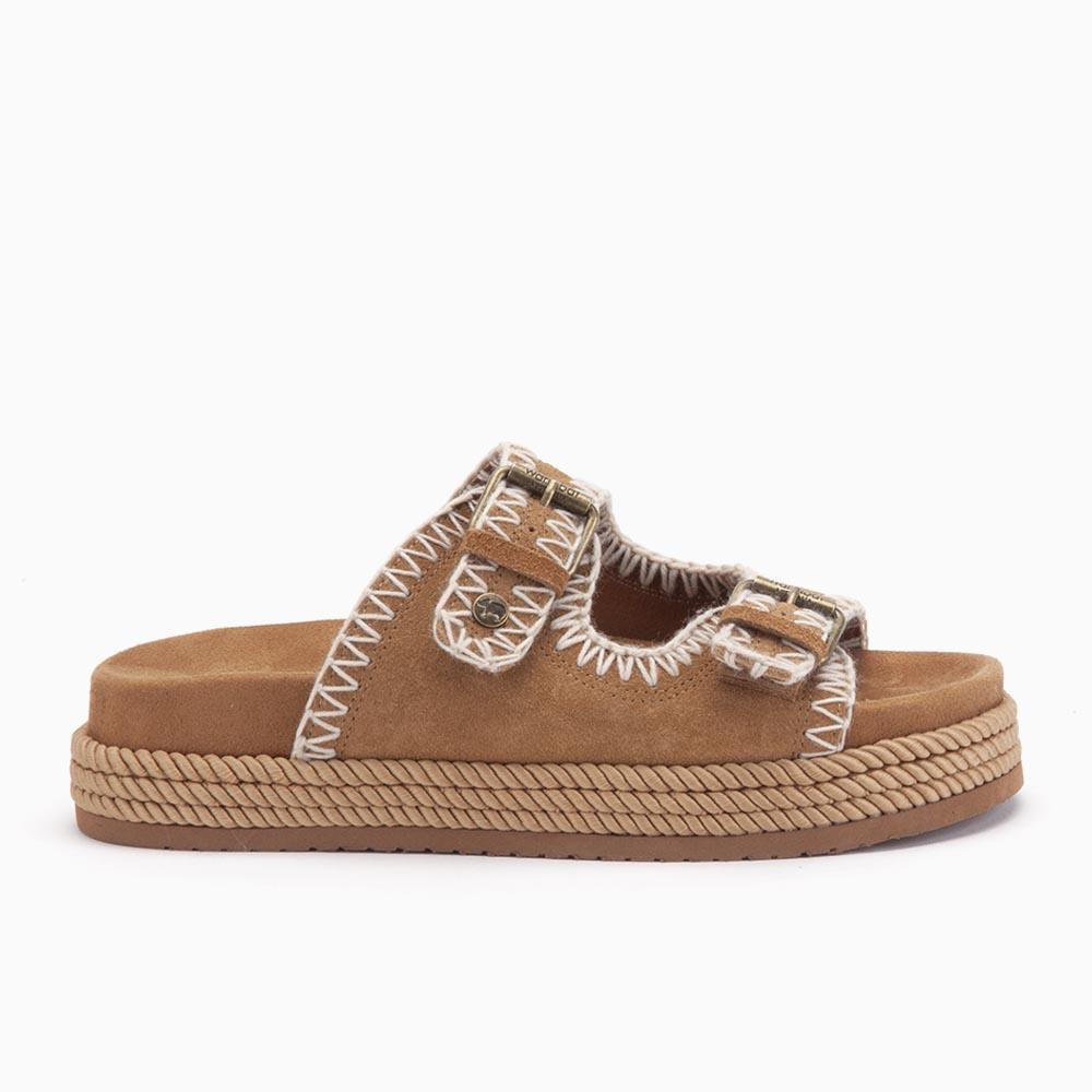 warmbat Warmbat Bennister dames suède cognac