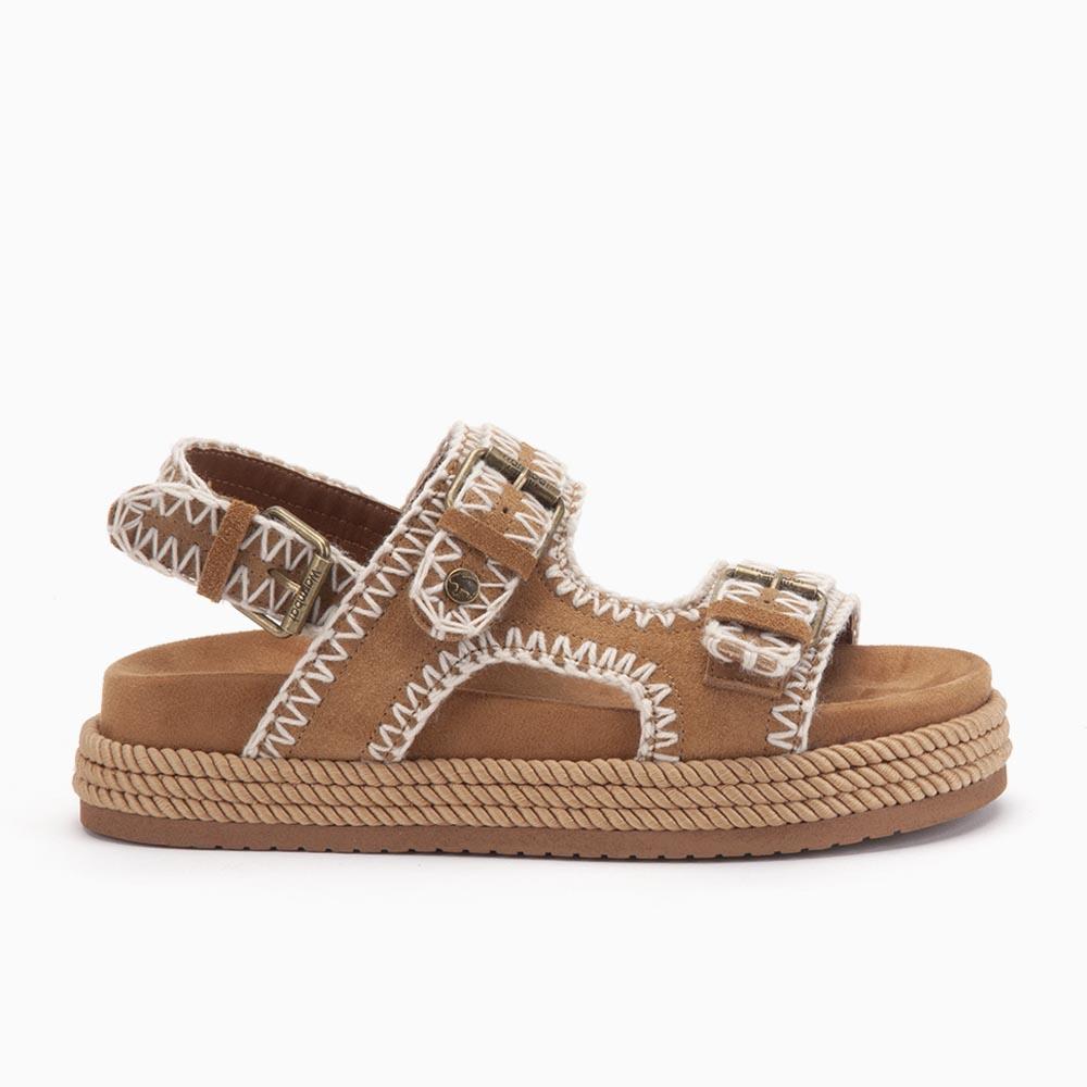 warmbat Warmbat Bokhara dames suède cognac