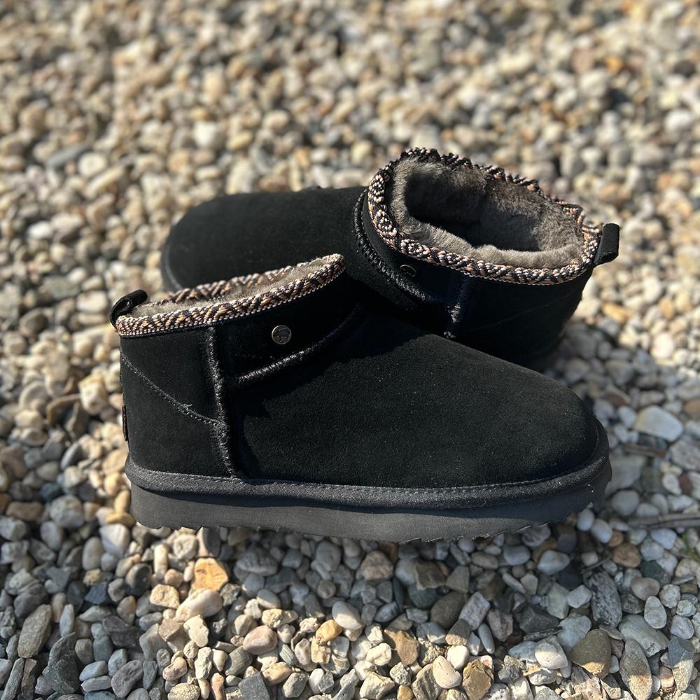 Warmbat Warmbat Durack Dames Suède Boot Tape Black