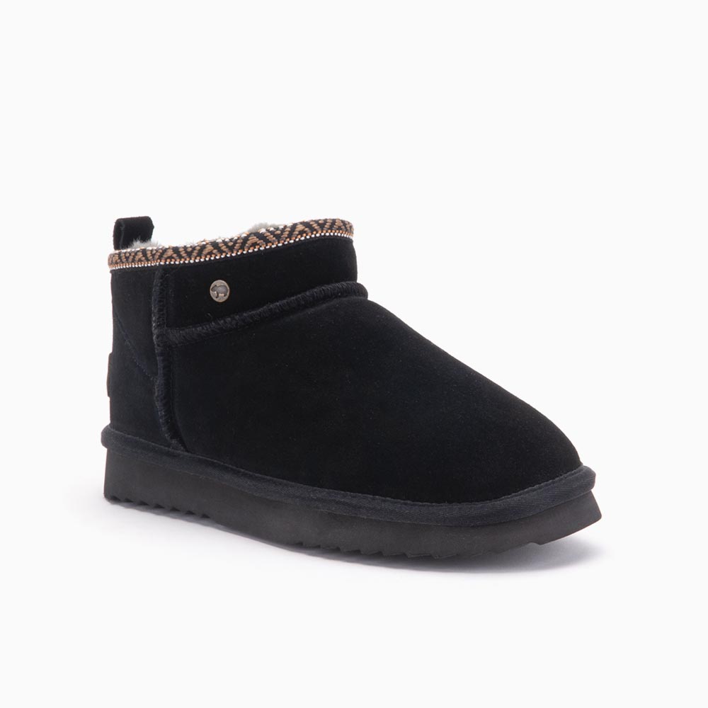 Warmbat Warmbat Durack Dames Suède Boot Tape Black