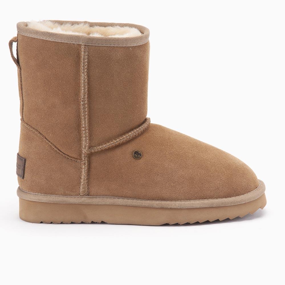 warmbat Warmbat Kangaroo dames suède boot camel