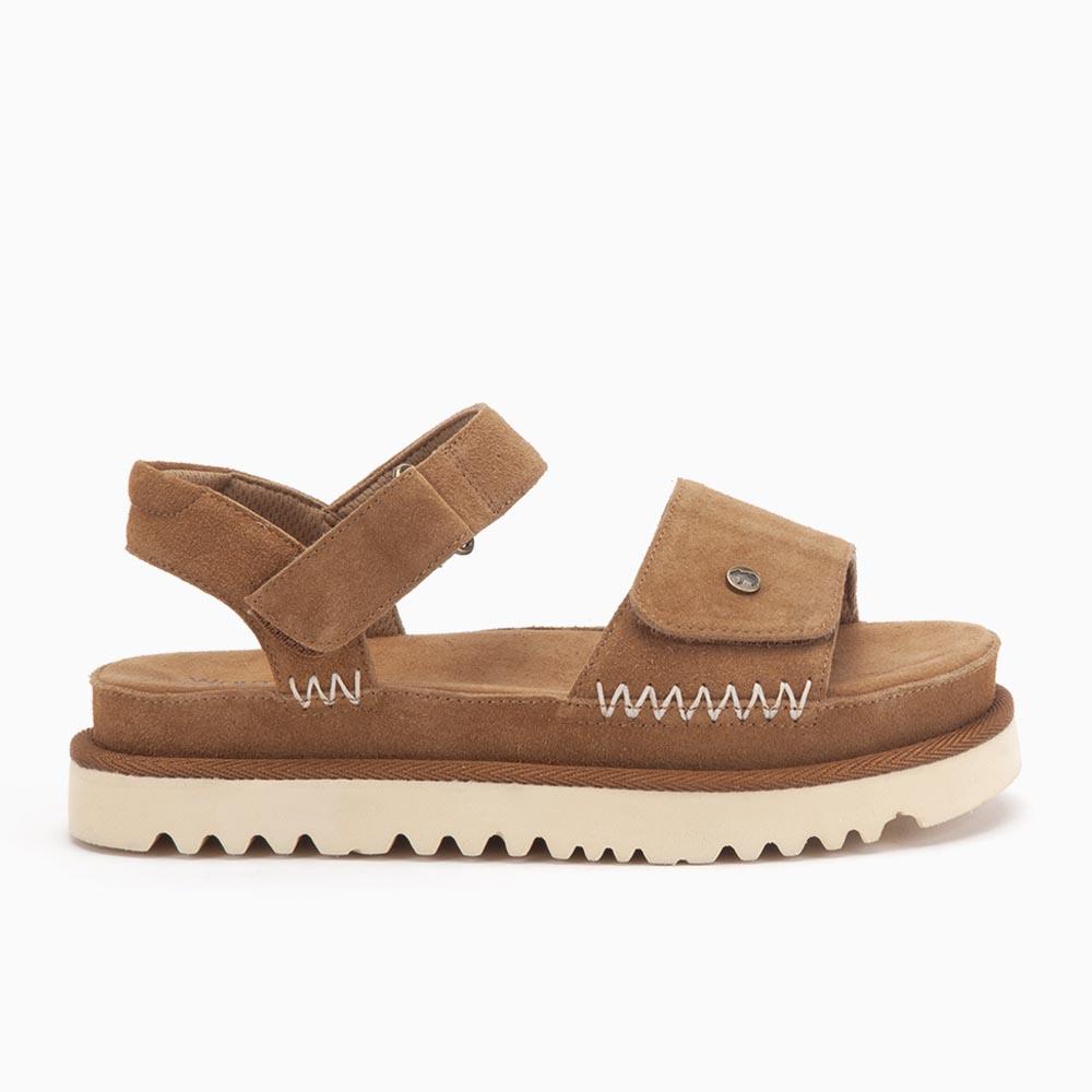 warmbat Warmbat Loddon dames suède cognac