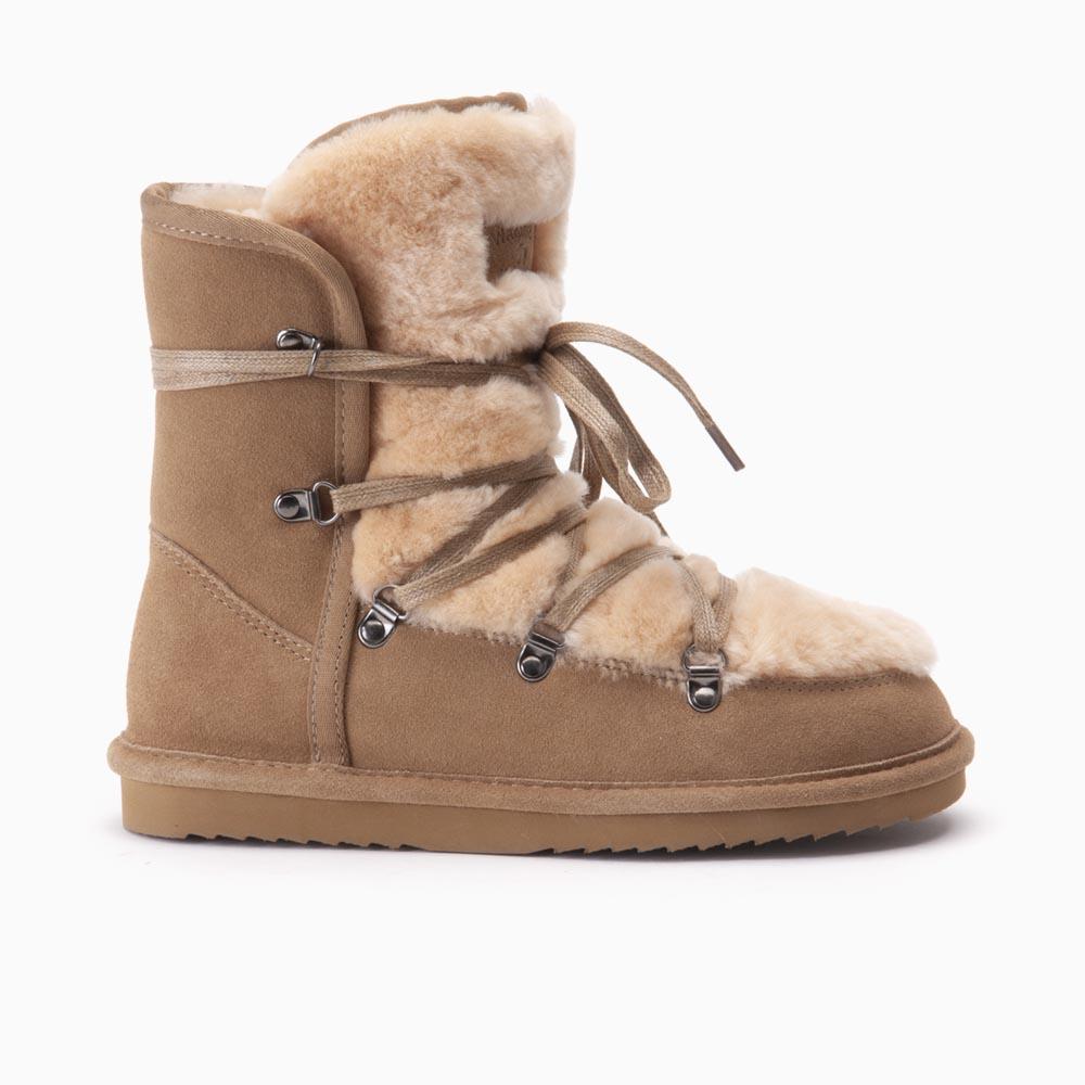 warmbat Warmbat Moonbi dames suède boot camel
