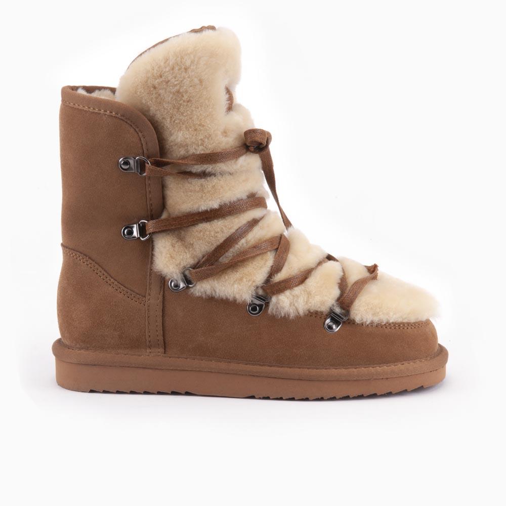 warmbat Warmbat Moonbi dames suède boot cognac