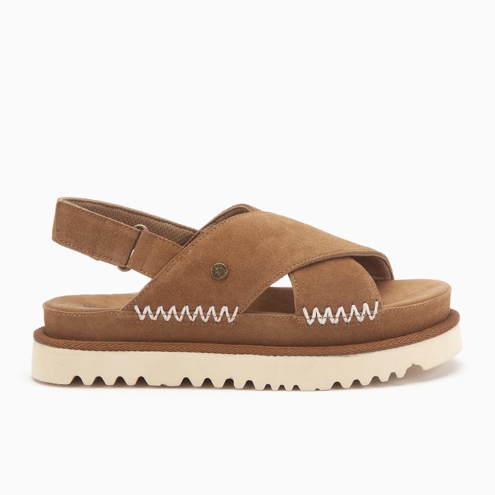 warmbat Warmbat Namoi dames suède cognac