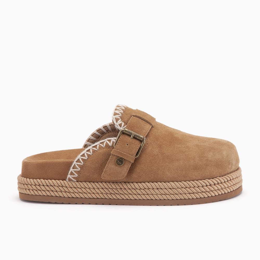 warmbat Warmbat Warrego dames suède cognac