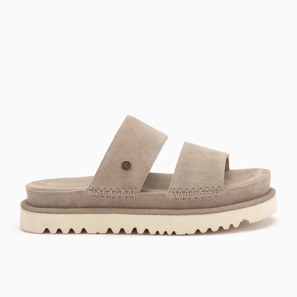 warmbat Warmbat Weerona dames suède stone