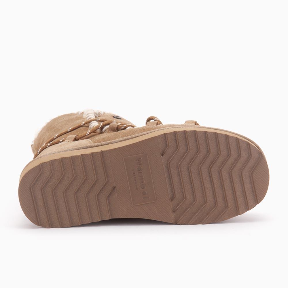 Warmbat Warmbat Waturra Dames Suède Lace Boot Camel