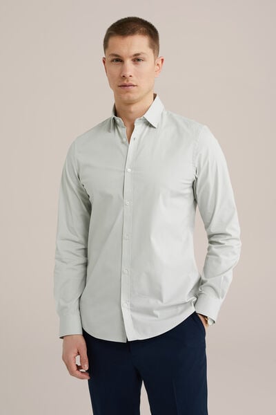 We Fashion Anti-odour Overhemd Met Stretch Lichtgroen