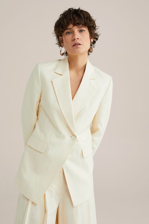 we fashion Blazer en lin mélangé femme - THE ELEGANT BLAZER Écru