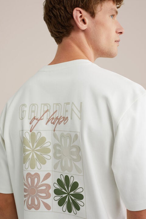 we fashion Heavyweight loose fit T-shirt Gebroken wit