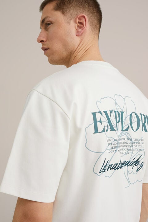 we fashion Heavyweight loose fit T-shirt Gebroken wit