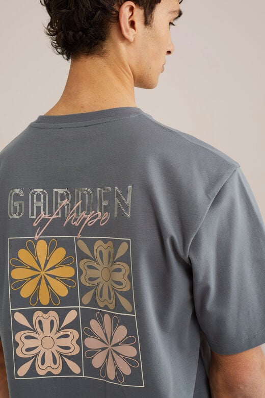 We Fashion Heavyweight Loose Fit T-shirt Grijsblauw