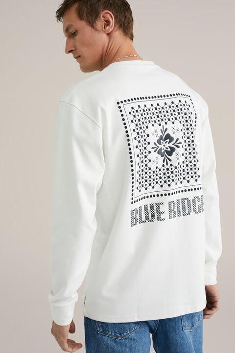 we fashion Heavyweight loose fit T-shirt met opdruk Wit