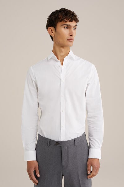 We Fashion Herren Anti-Geruchs-Hemd Mit Stretch Weiß