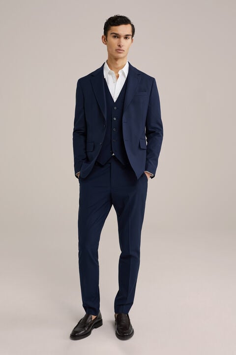 we fashion Herren Premium Slim Fit Weste aus Wollmischung Dunkelblau