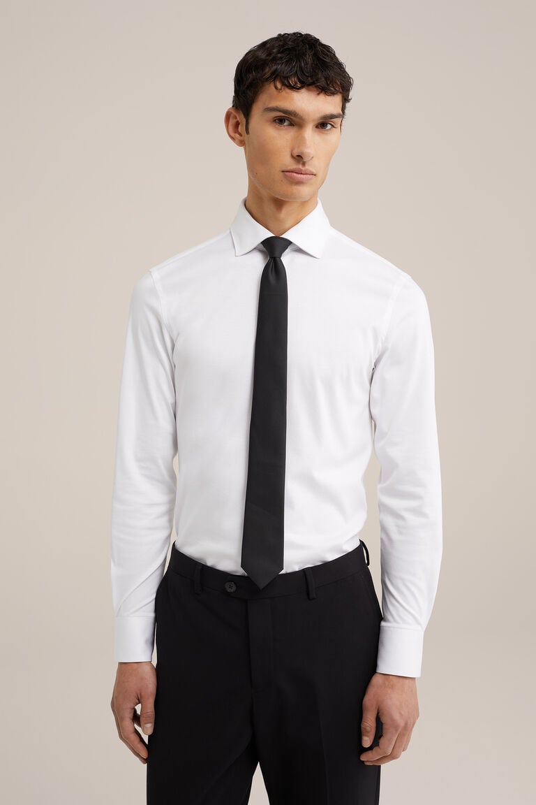 We Fashion Herrenkrawatte Mit Strukturmuster Schwarz