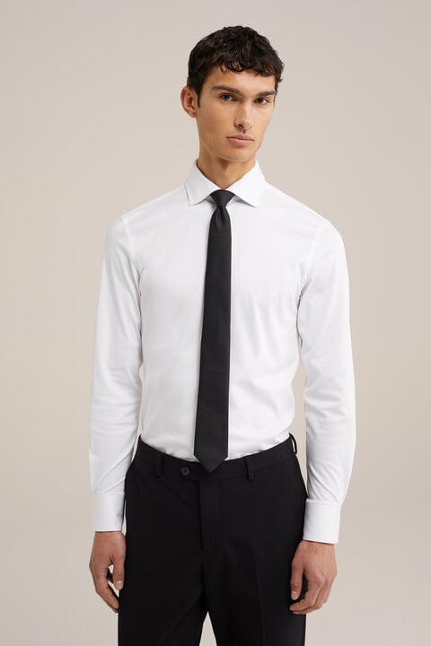 we fashion Herrenkrawatte mit Strukturmuster Schwarz