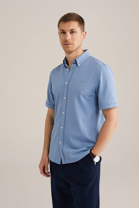 we fashion overhemd van piquéjersey met stretch Lavendel