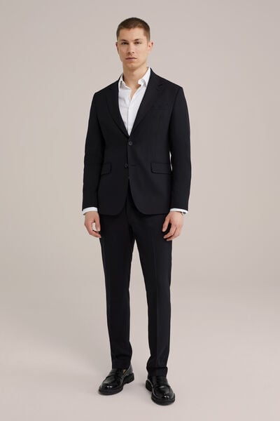We Fashion Premium Slim Fit Blazer Van Wolmix Zwart