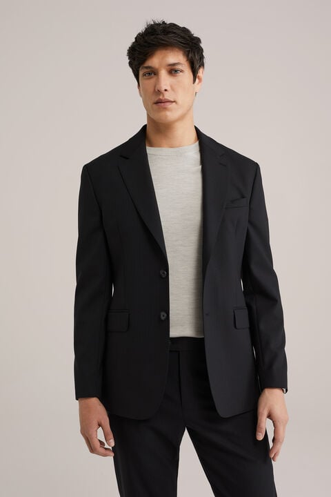 we fashion Premium Slim fit blazer van wolmix Zwart