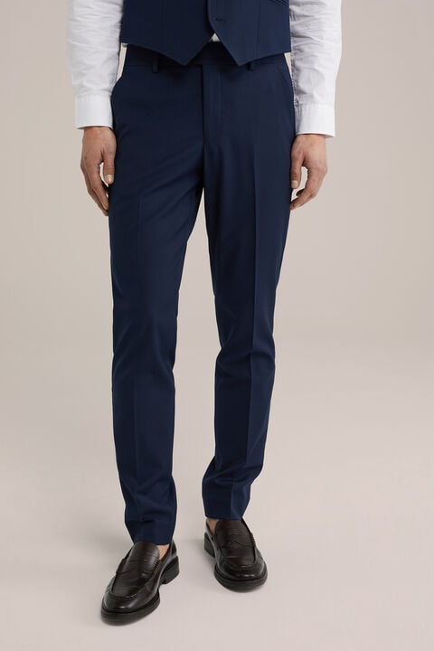 we fashion premium slim fit pantalon van wolmix Donkerblauw