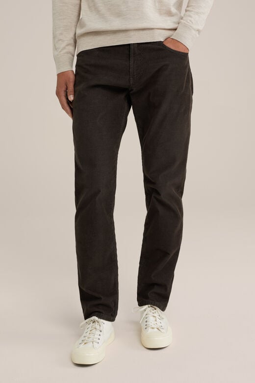 We Fashion Regular Fit 5-pocket Broek Van Corduroy Bruin