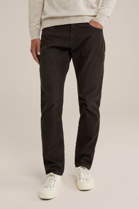we fashion regular fit 5-pocket broek van corduroy Bruin