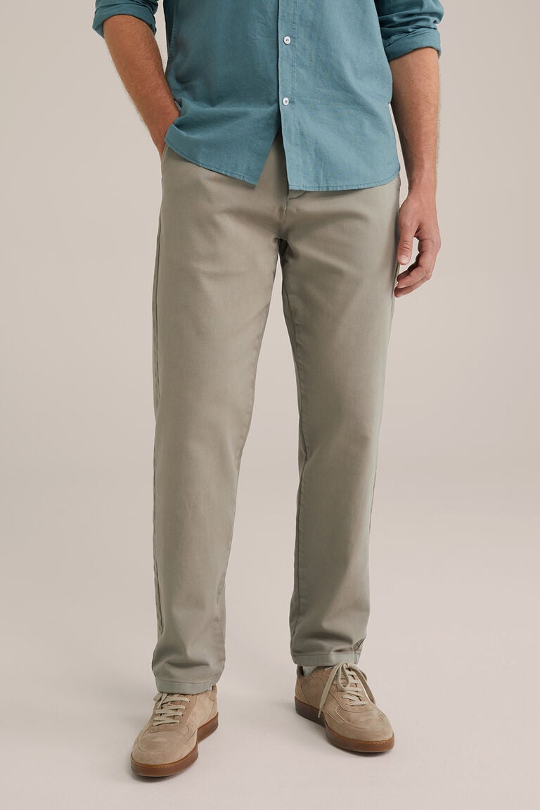 We Fashion Regular Fit Chino Van Jog Kwaliteit Grijsgroen