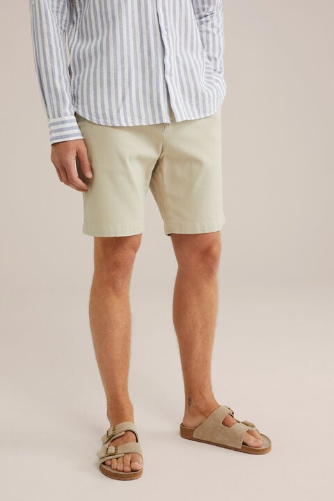 we fashion regular fit chinoshort met structuur Beige
