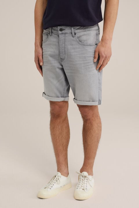 we fashion regular fit denim short met stretch Grijs