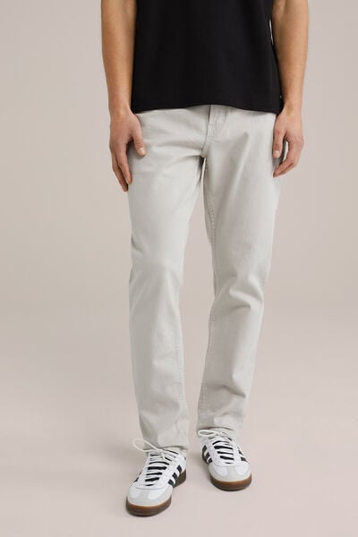 We Fashion Regular Fit Jeans Met Medium Stretch Beige