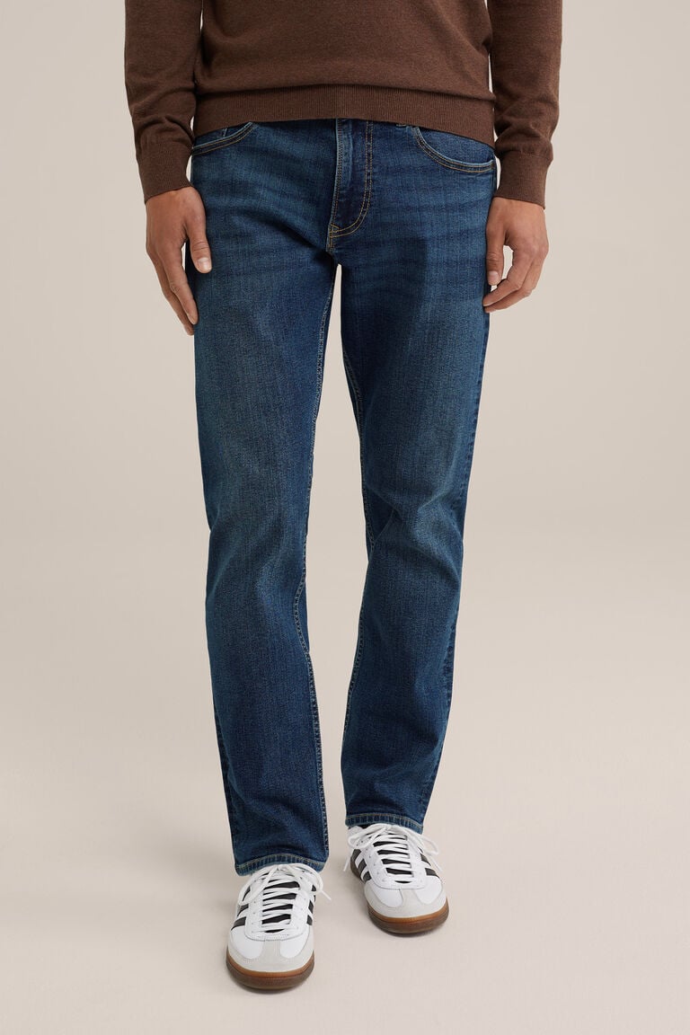 We Fashion Regular Fit Jeans Met Medium Stretch Blauw
