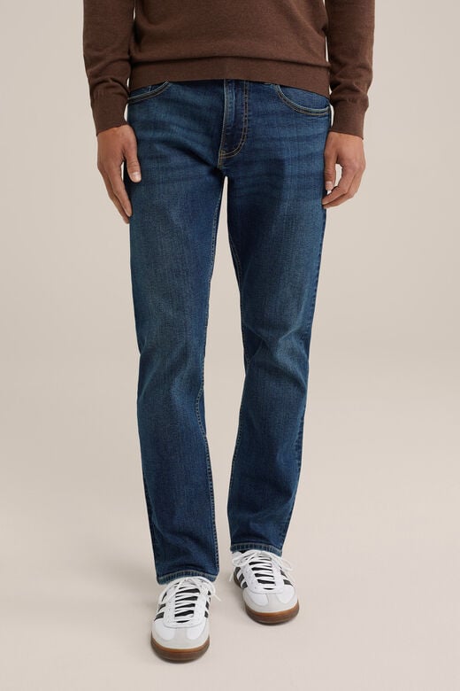 We Fashion Regular Fit Jeans Met Medium Stretch Blauw